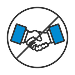 Sticker - No Hand Shake Icon