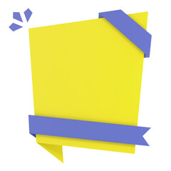 sale banner decoration. empty banner. 3d illustration.