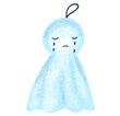 teru bozo sad cry rain doll hanging charm character illustration hand drawing