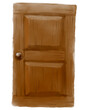 © glowonconcept - Wood door house entrance wooden decoration watercolor painting art