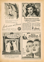 Newspaper Page English Text Advertising Pictures Vintage Magazine