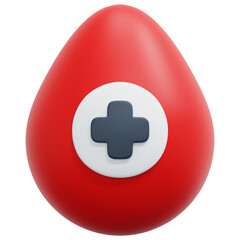 Canvas Print - blood drop 3d render icon illustration