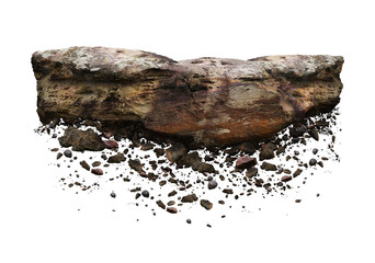 Wall Mural - rock isolated transparency background.