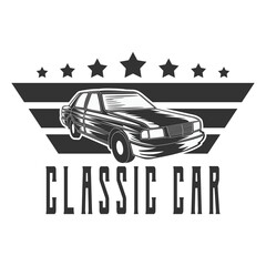 Poster - Classic car icon logo design element stock vector