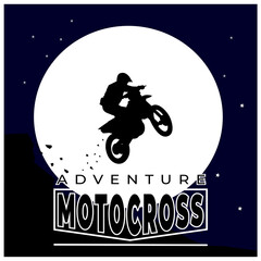 Poster - Motocross icon logo design element stock vector