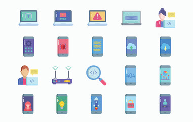 Software and website Development icon set