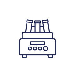 Poster - centrifuge machine line icon, lab equipment