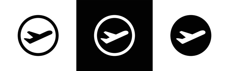 Poster - Plane icon. Airplane symbol. Flight transport signs. Travel vector illustration.