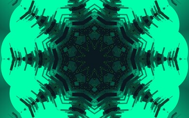  This is an Illustration abstract kaleidoscope with green design art, wall art, and backdrop.Its very perfect for batik pattern, bohemian, wall art, mirror frame, backdrop, carpet design, tapestry .