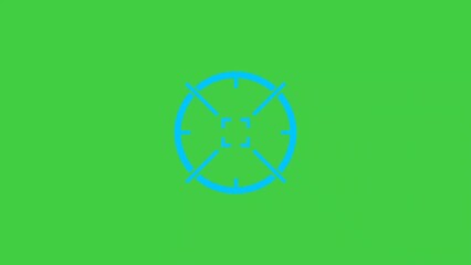 Poster - Animation of a target icon isolated on a green background