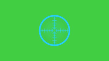 Poster - Animation of a target icon isolated on a green background