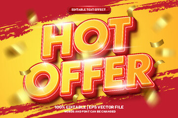 Super hot offer editable text effect