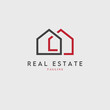 real estate concept architecture building home design logo vector