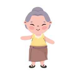 Sticker - korean old woman standing