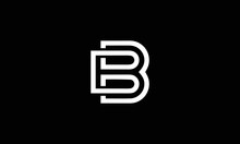 Abstract Letter B, BB Company Logo For Business Vector Of The Black Color