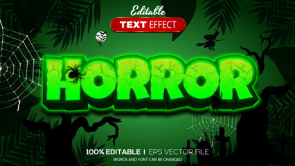 Poster - 3D halloween text effect - Editable text effect