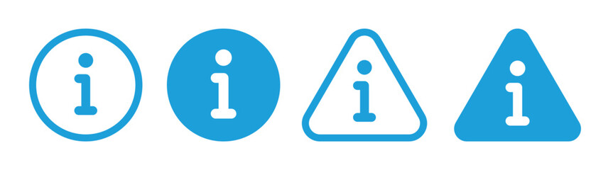 Poster - Info icon sign set. Information vector, i point symbol   isolated on white background.