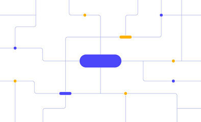 Poster - Technology network circuit board system connected dots and lines background template.