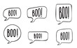 © tiena - Collection of speech bubbles with text Boo! Vector illustration isolated on white background