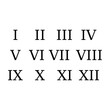 © koblizeek - Set of roman numeral number icon, letter typography style sign, mathematics alphabet icon vector illustration