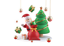 3D Christmas Concept. 3D Render