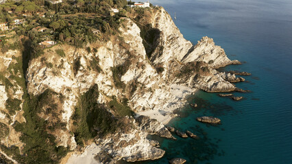 Wall Mural - Cliff of Calabria land near the mediterranean sea in Italy