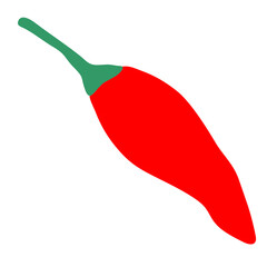 Sticker - hot chili pepper illustration isolated over white