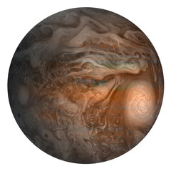 Canvas Print - jupiter planet isolated on white background, collage. elements of this image furnished by nasa.