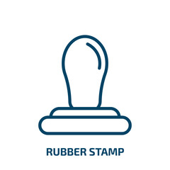 Poster - rubber stamp icon from business collection. Thin linear rubber stamp, rubber, stamp outline icon isolated on white background. Line vector rubber stamp sign, symbol for web and mobile