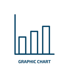 Poster - graphic chart icon from business collection. Thin linear graphic chart, business, chart outline icon isolated on white background. Line vector graphic chart sign, symbol for web and mobile