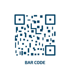 Poster - bar code icon from delivery and logistic collection. Thin linear bar code, code, price outline icon isolated on white background. Line vector bar code sign, symbol for web and mobile