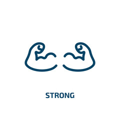 Poster - strong icon from medical collection. Thin linear strong, strength, body outline icon isolated on white background. Line vector strong sign, symbol for web and mobile