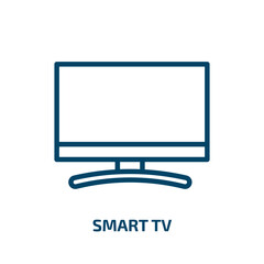 Poster - smart tv icon from electronic devices collection. Thin linear smart tv, tv, smart outline icon isolated on white background. Line vector smart tv sign, symbol for web and mobile