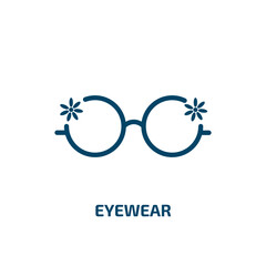 Poster - eyewear icon from fashion collection. Thin linear eyewear, glasses, optical outline icon isolated on white background. Line vector eyewear sign, symbol for web and mobile
