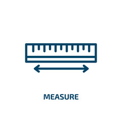 Poster - measure icon from geometry collection. Thin linear measure, measurement, equipment outline icon isolated on white background. Line vector measure sign, symbol for web and mobile