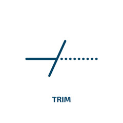 Poster - trim icon from geometry collection. Thin linear trim, simple, equipment outline icon isolated on white background. Line vector trim sign, symbol for web and mobile