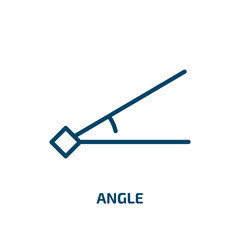 Poster - angle icon from geometry collection. Thin linear angle, care, glyph outline icon isolated on white background. Line vector angle sign, symbol for web and mobile