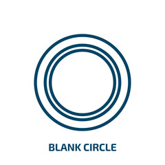 Poster - blank circle icon from shapes collection. Thin linear blank circle, blank, circle outline icon isolated on white background. Line vector blank circle sign, symbol for web and mobile