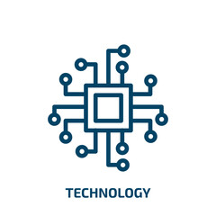 Poster - technology icon from technology collection. Thin linear technology, idea, business outline icon isolated on white background. Line vector technology sign, symbol for web and mobile