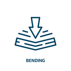 Poster - bending icon from user interface collection. Thin linear bending, bend, frame outline icon isolated on white background. Line vector bending sign, symbol for web and mobile