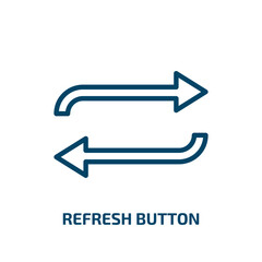 Poster - refresh button icon from user interface collection. Thin linear refresh button, navigation, button outline icon isolated on white background. Line vector refresh button sign, symbol for web and mobile