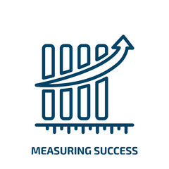 Poster - measuring success icon from business collection. Thin linear measuring success, business, success outline icon isolated on white background. Line vector measuring success sign, symbol for web and