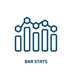 Poster - bar stats icon from business and analytics collection. Thin linear bar stats, stats, business outline icon isolated on white background. Line vector bar stats sign, symbol for web and mobile
