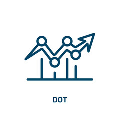 Poster - dot icon from business and analytics collection. Thin linear dot, internet, card outline icon isolated on white background. Line vector dot sign, symbol for web and mobile