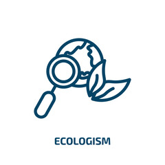 Poster - ecologism icon from ecology collection. Thin linear ecologism, ecology, eco outline icon isolated on white background. Line vector ecologism sign, symbol for web and mobile