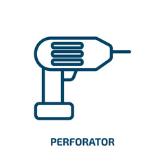 Poster - perforator icon from general collection. Thin linear perforator, paper, business outline icon isolated on white background. Line vector perforator sign, symbol for web and mobile