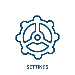 Poster - settings icon from other collection. Thin linear settings, button, internet outline icon isolated on white background. Line vector settings sign, symbol for web and mobile