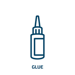 Poster - glue icon from sew collection. Thin linear glue, school, equipment outline icon isolated on white background. Line vector glue sign, symbol for web and mobile