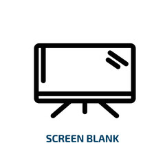 Poster - screen blank icon from technology collection. Thin linear screen blank, screen, blank outline icon isolated on white background. Line vector screen blank sign, symbol for web and mobile