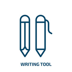 Poster - writing tool icon from tools and utensils collection. Thin linear writing tool, pen, tool outline icon isolated on white background. Line vector writing tool sign, symbol for web and mobile